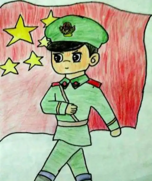 做给解放军叔叔的贺卡放军叔叔的贺卡
