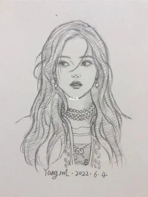 头不够歪,把照片歪了一下也没有用#每日一画  #画画  #手绘  #jisoo