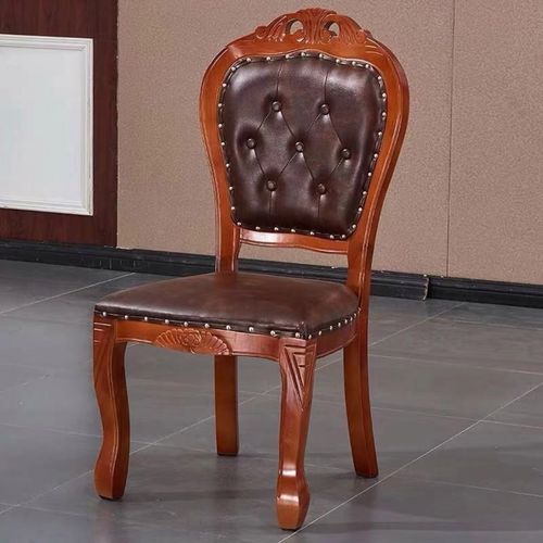 不包邮欧式酒店包厢餐椅子饭店餐厅实木一体家用餐椅欧式小户型