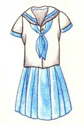 校服色铅笔简笔画画法步骤05日本女生校服上衣卡通画画法日系校服简笔