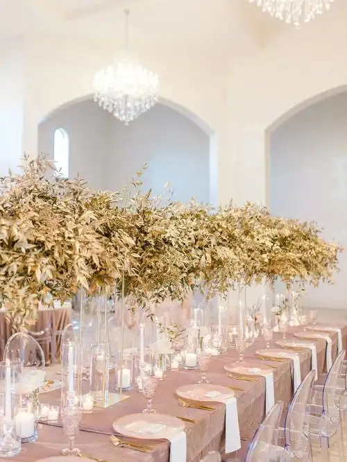 金色婚礼细节拉满简直是秋冬的一抹暖阳