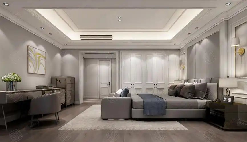 轻奢装修卧室效果图