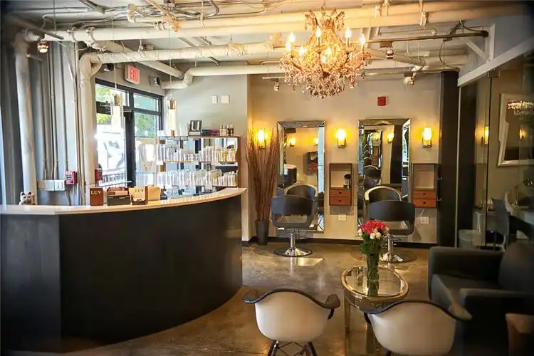 50平米美发店装修图片美发店复古风装修效果图