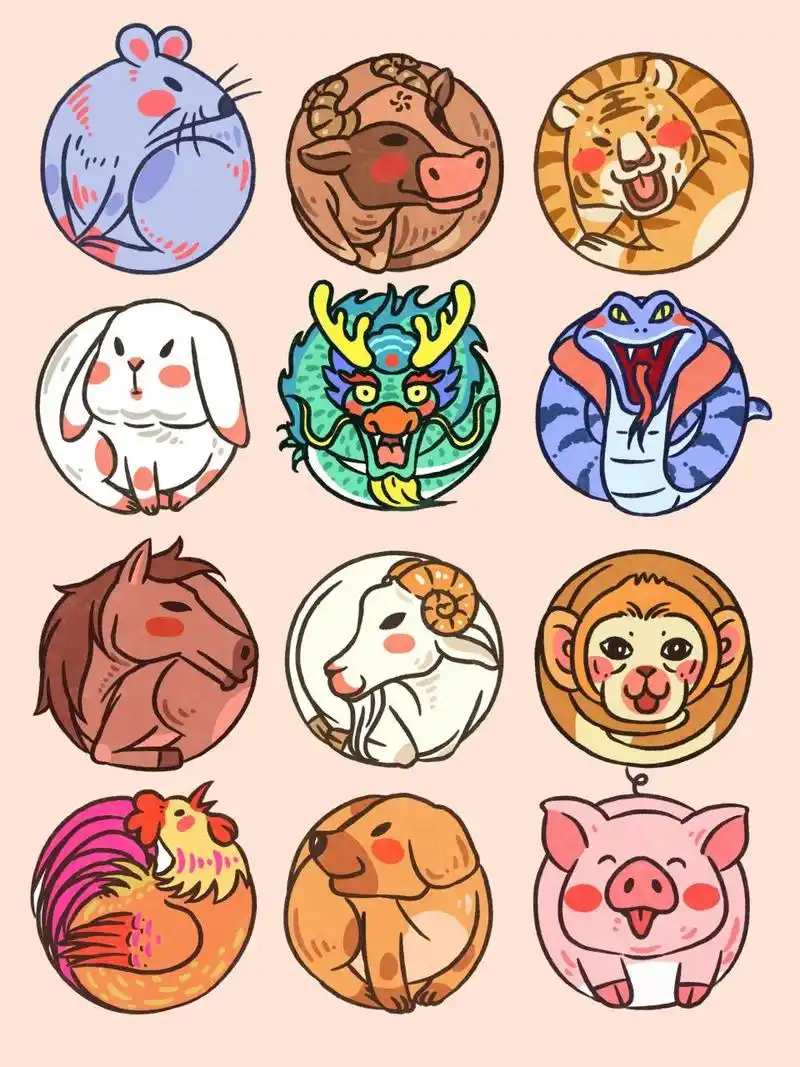 【十二生肖绘图】传统文化里的可爱动物们 十二生肖,你是哪一个?