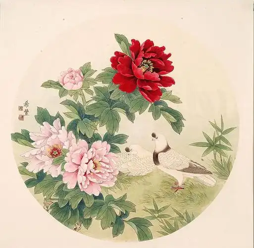 田希丰工笔牡丹作品欣赏