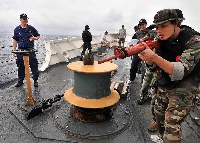 泰国特种部队正在演练.