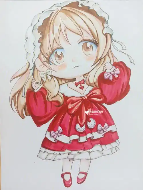 写真照给我画9815偿q版人物漫画手绘,可爱女生漫画头像,马克笔