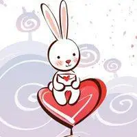 长耳朵兔子情侣头像_微信头像图片大全