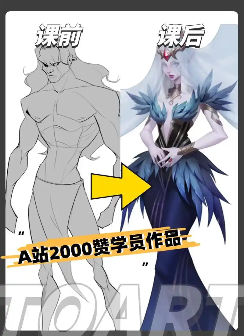 before&after学员对比.一组在a站上超过两千赞的 - 抖音