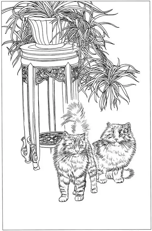 工笔白描画稿值得收藏