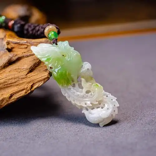 天然翡翠吊坠挂件凤凰俏色冰种xxw4251颈饰