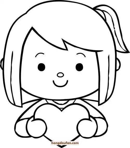 10张可爱的小朋友卡通儿童简笔画读书护齿学游泳要怎么画