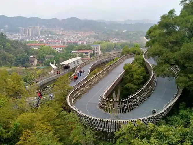 福州福道,贯穿五个公园的休闲镂空栈道