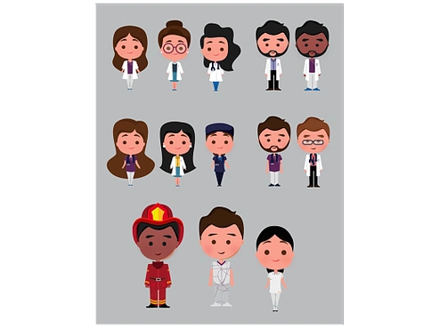 医院背景防火主题 mg动画人物设计 2018