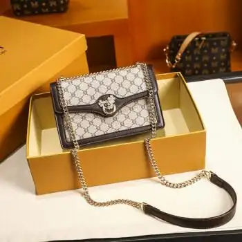 酷奇女包包包女包2021新款秋季时尚百搭单肩斜挎链条小方包潮菱格灰