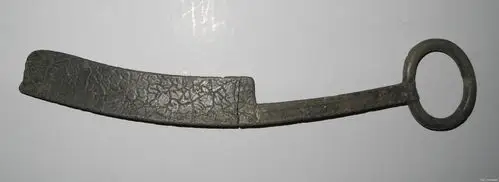 黑漆古青铜环首刀标本