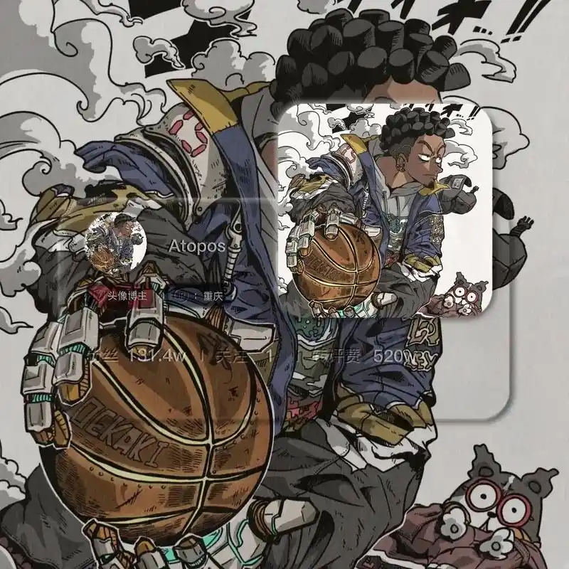 嘻哈风朋克暴走小众动漫男头.#优质头像 #高级感 #男头潮图 - 抖音