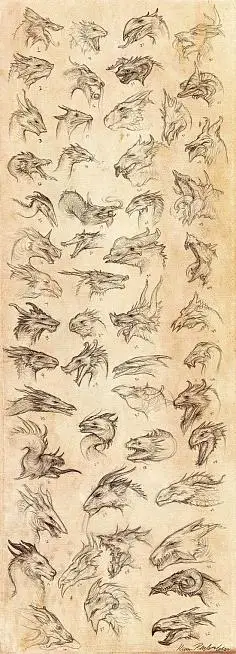 西方龙原画来自cgbook.