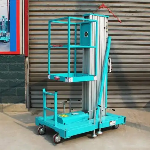 龙宇批发铝合金单柱升降车小型液压高空维修升降机室内外登高梯-找商