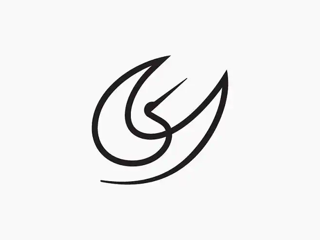 线条鹤logo设计字体传奇网中国首个字体品牌设计师交流网