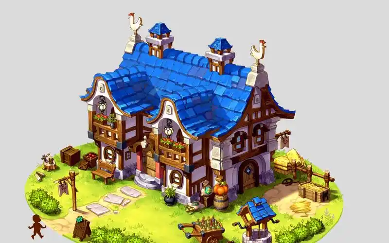 将场景原画变成3d模型系列27