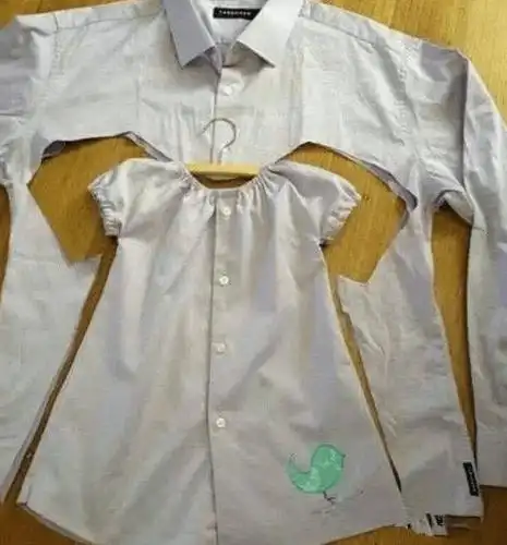 夏天旧t恤简单改造变新衣,旧物改造时尚_旧衣服_儿童_长度