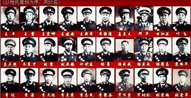 开国57位上将看一代将星闪耀