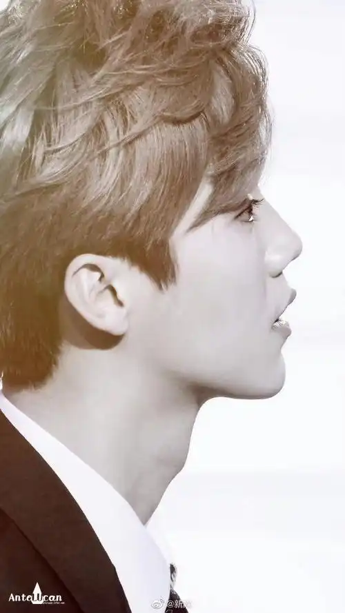 这个侧脸和造型真的太好看!果然,鹿晗和卷发的适配度是百分百啊!