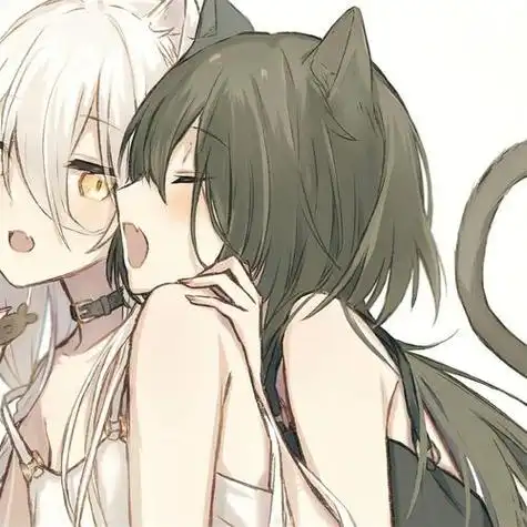 百合头像一左一右图片唯美 女女情侣头像