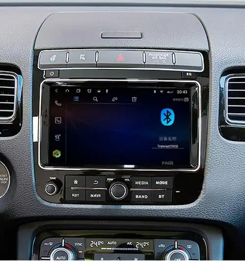 适用于适用1118款大众途锐导航中控屏改装倒车影像一体机原车风格智能