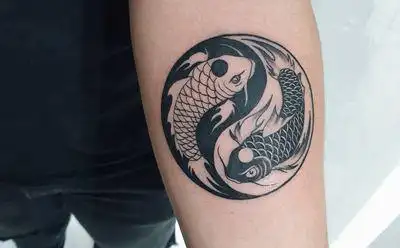 23张手臂上的阴阳鱼纹身图片