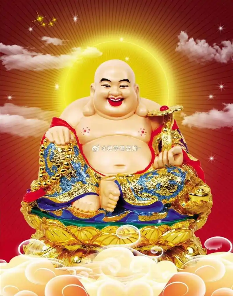 阿弥陀佛# [鲜花][鲜花][比心][比心]  大肚弥勒佛:虔诚跪拜,祈愿保