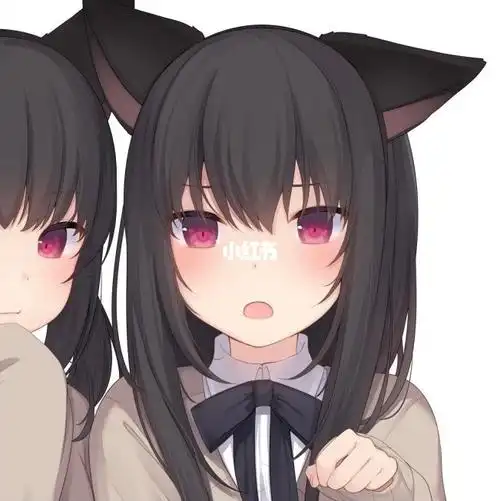 猫羽闺蜜双人头_素材_头像