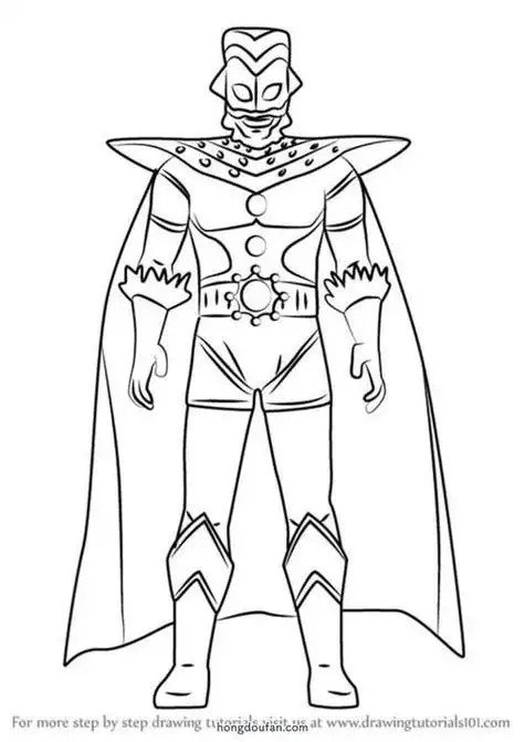 帅气十足的赛罗奥特曼儿童简笔画