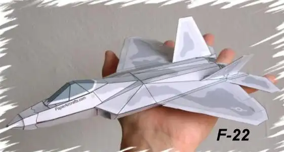 f22美国战斗机可飞纸模型