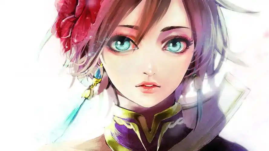 中国古风古韵唯美人物手绘桌面壁纸图片