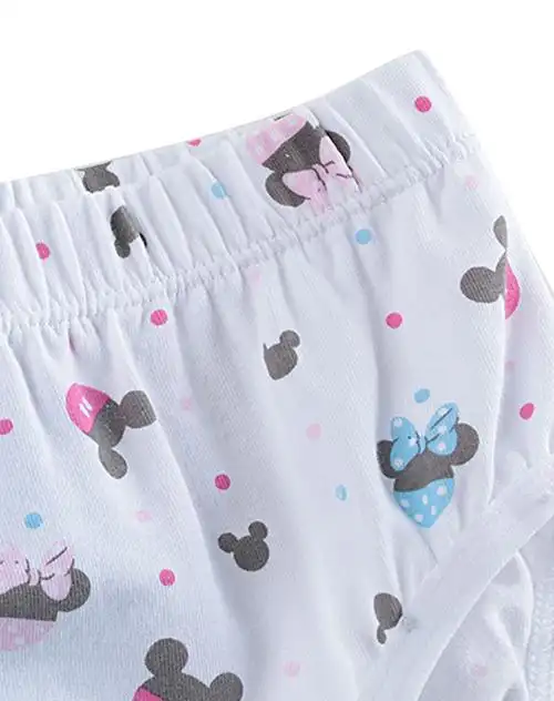 【两件起售】女童白 浅粉红舒肤弹力棉三角裤