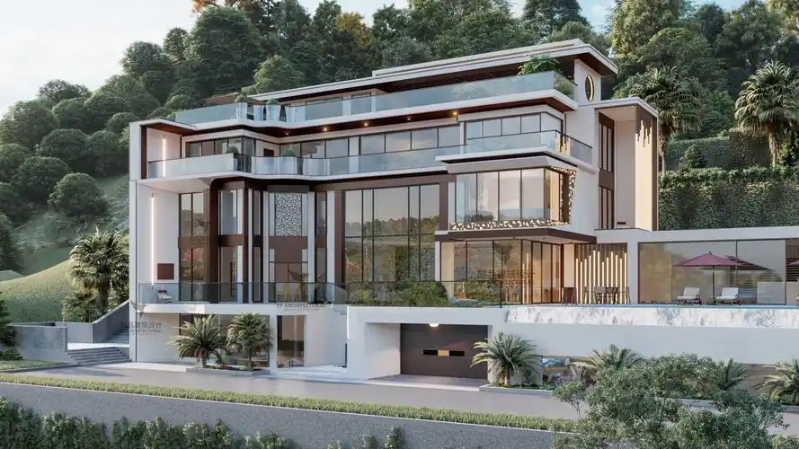 铝板,石材,灯光碰撞出什么样的现代豪宅__凤凰网