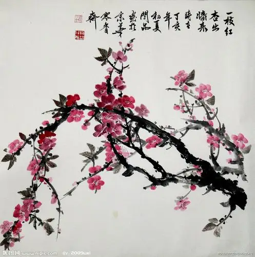 一枝红杏出墙来