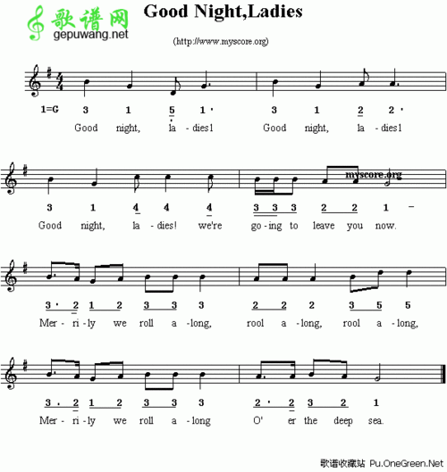 英文儿歌:good night