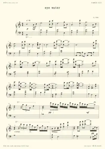 钢琴谱:[巨人插曲]eye water