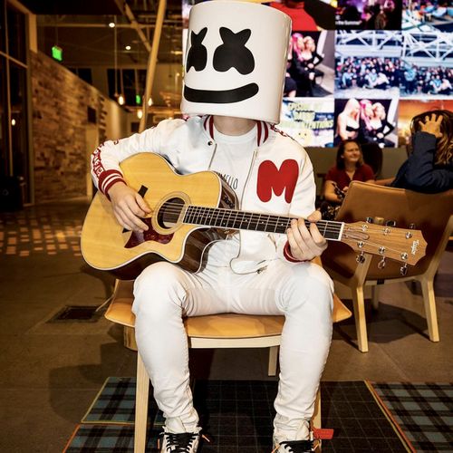 百大dj棉花糖同款头套外套服装棒球衣服marshmello同款外套头套