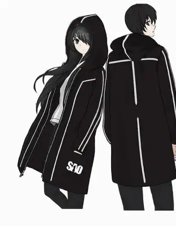 快乐嘉人刀剑神域2风衣二次元动漫周边桐人春季新款薄款风衣外套中长