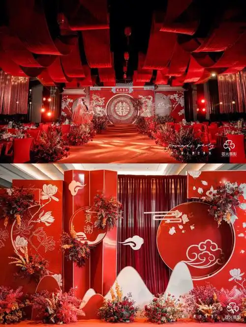 长沙61红色中式婚礼布置是家人给的仪式感