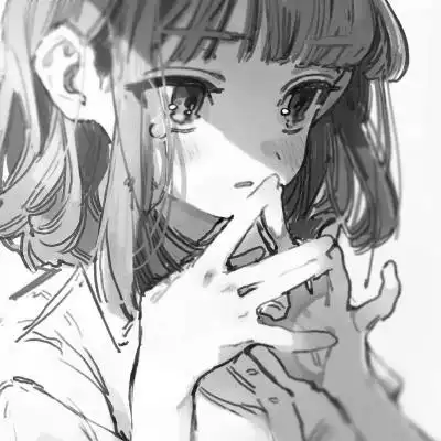 超可爱头像动漫黑白图片