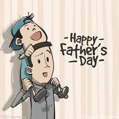 父亲节卡通形象设计ai矢量图图片