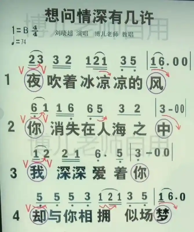 简谱视唱 #好听的音乐总是触动人的心灵 #听歌的人动了心唱 - 抖音