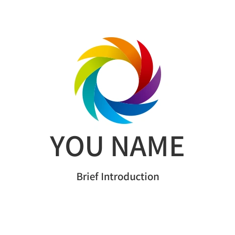 彩色圆形旋转logo标志头像在线制作