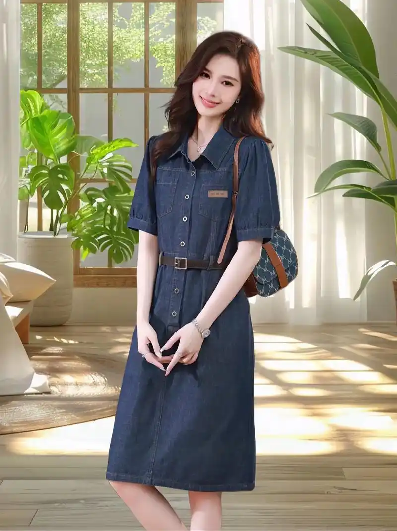 气质休闲时尚牛仔连衣裙来了