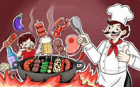 烧烤卡通图片-烧烤卡通图片大全-烧烤卡通背景图片-觅知网